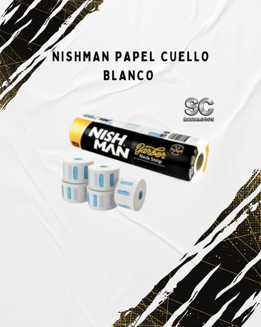 NISHMAN PAPEL DE CUELLO BLANCO 5 ROLLOS